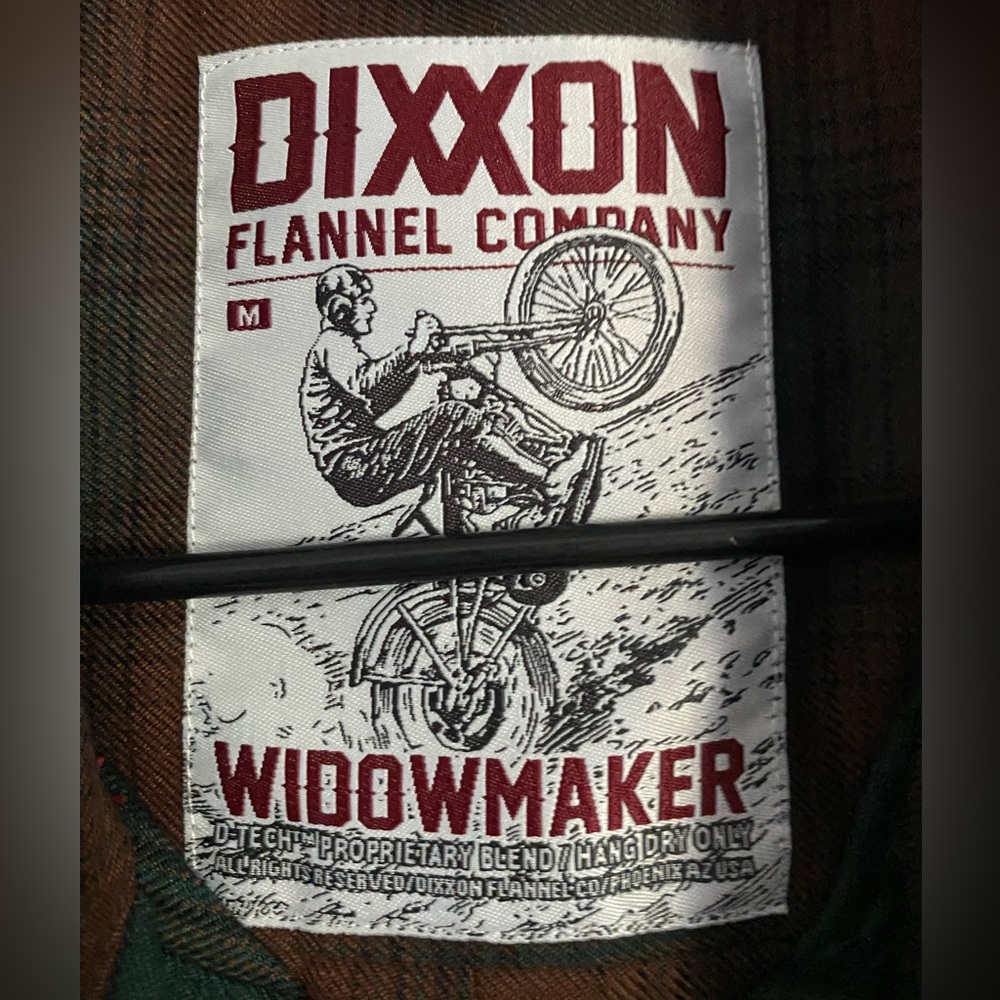 NWOT (Orig.$49) DIXXON "Widowmaker" Flannel Shirt w/Pearl Snaps - Picture 9 of 10